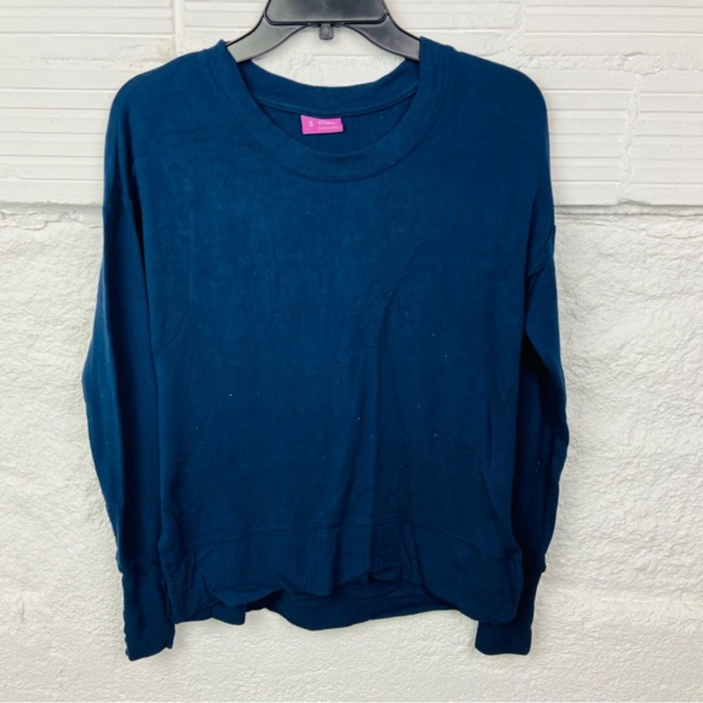 Crane Navy Long Sleeve crewneck Top size small